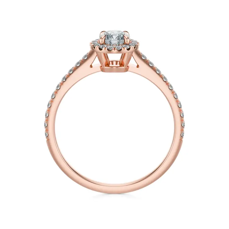 Pierścionek z różowego złota z diamentami AJPZ_096